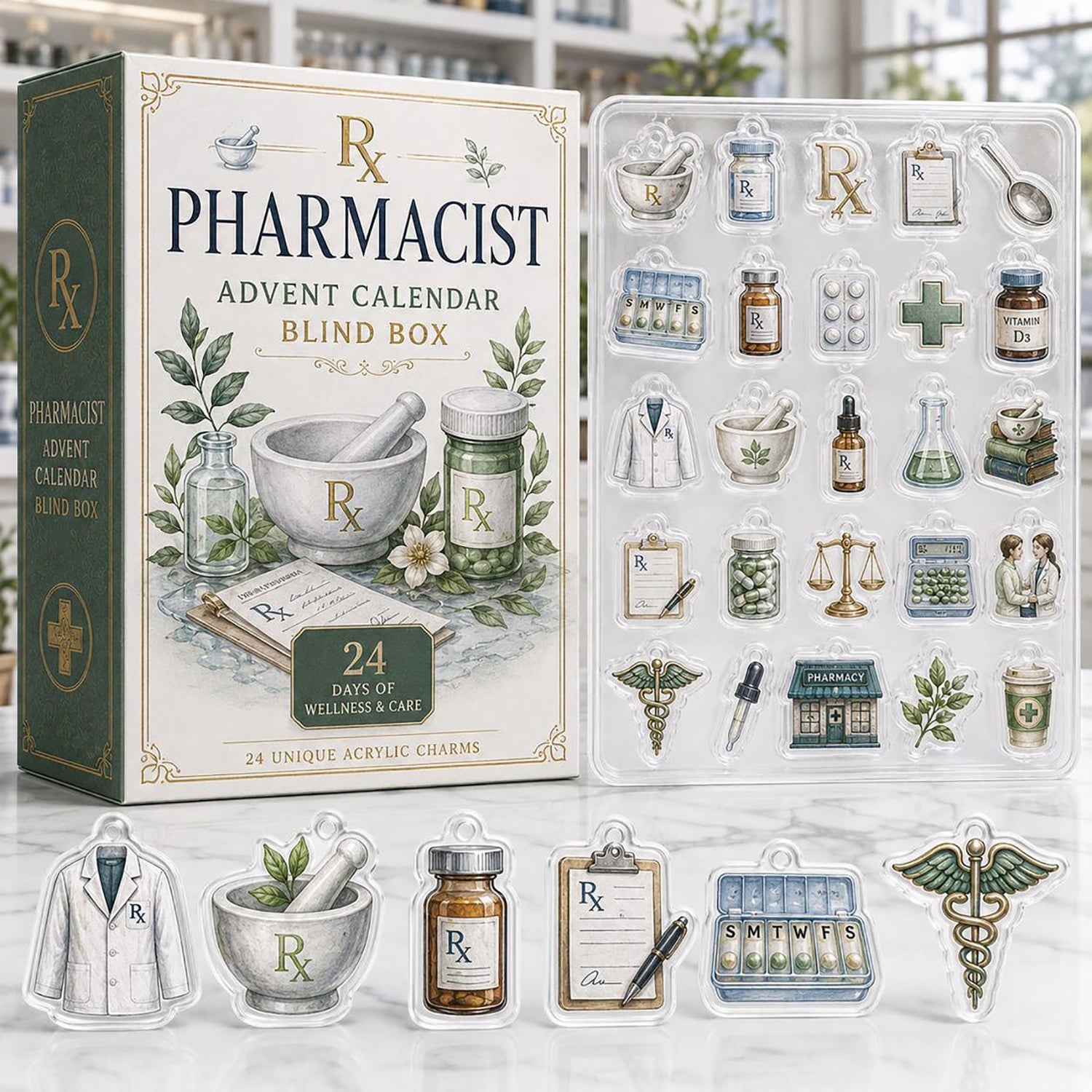 Pharmacist Pharmacy 2026 Advent Calendar Rx Tech Merch Apothecary Xmas Gift