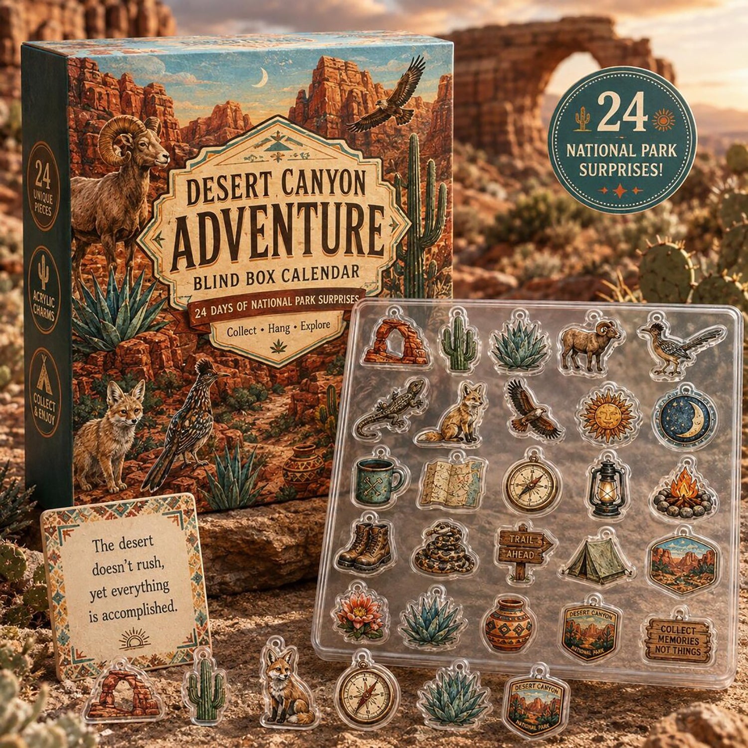Desert Canyon Advent Calendar 2026 National Park Merch Southwest Hiker Gift