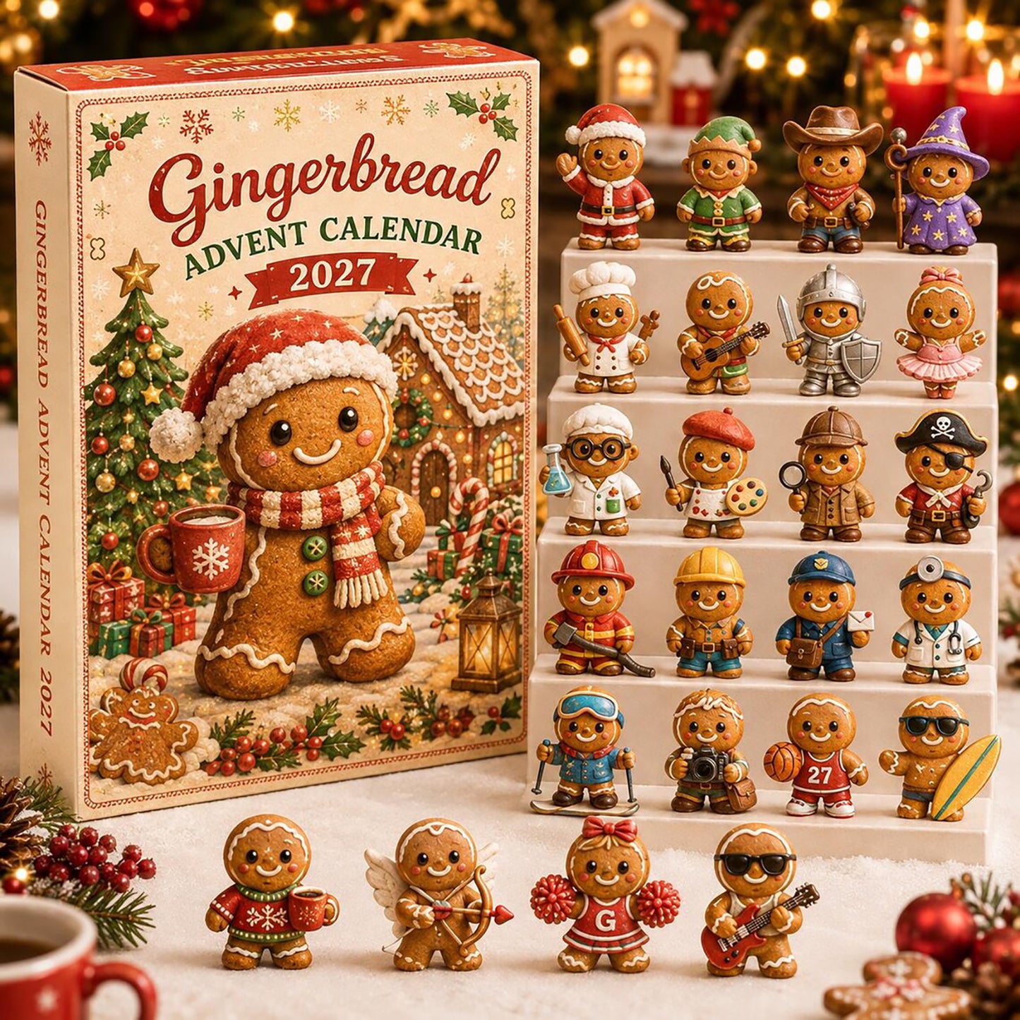 Gingerbread Man 2027 Advent Calendar Baking Lover Merch Festive Christmas Decor Gift