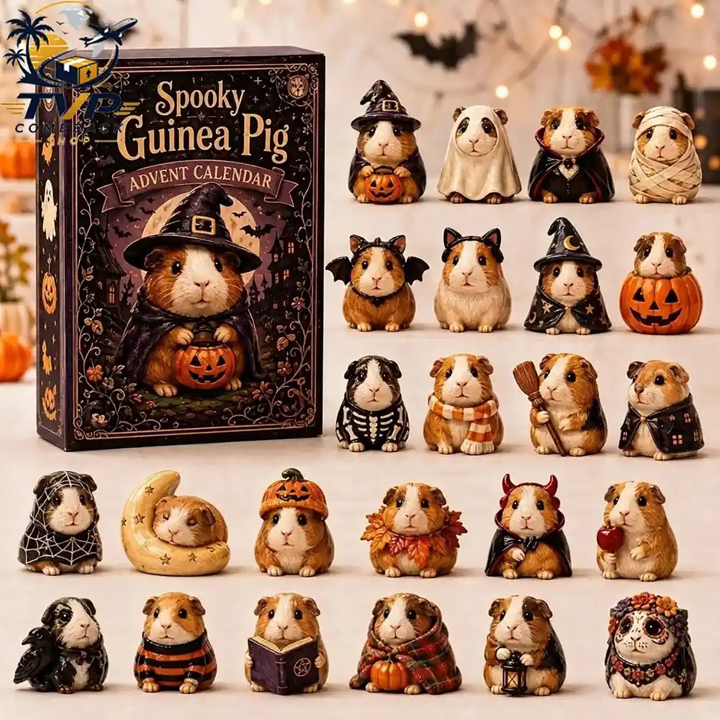 Spooky Guinea Pig Advent Calendar 2026 Halloween Guinea Pig Merch Presents For Her