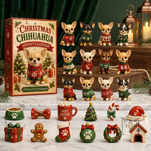 Chihuahua Christmas 2026 Advent Calendar Christmas Chihuahua Merch Present Idea