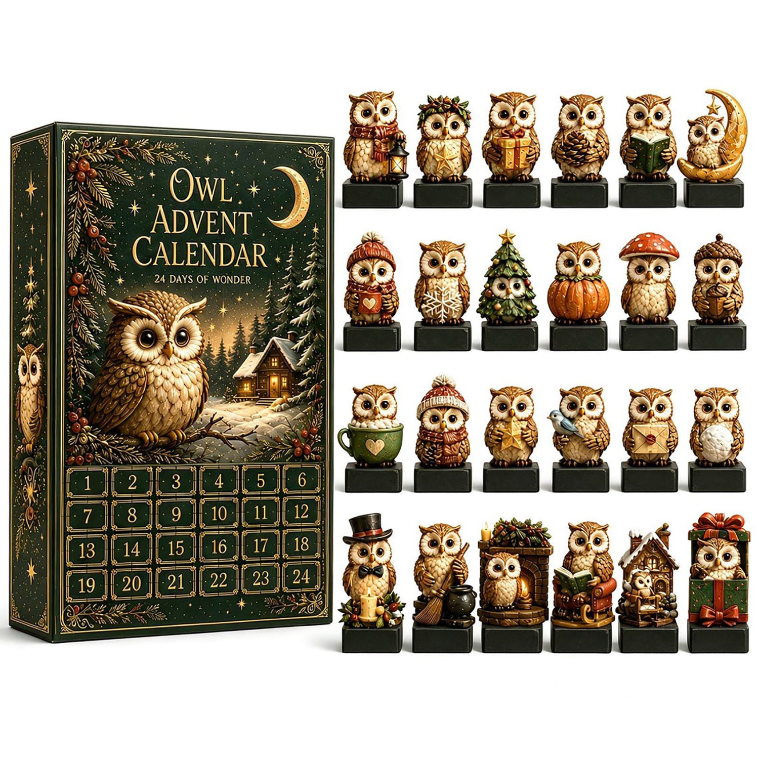 Owl Bird Charms 2026 Advent Calendar Bird Lover Merch Woodland Holiday Decor Gift