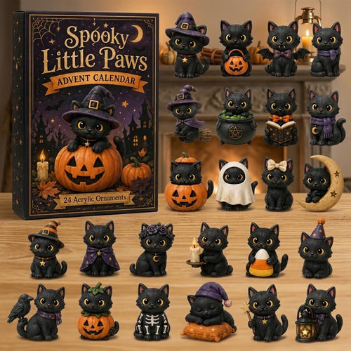 Black Cat Halloween Advent Calendar 2026 Spooky Merch Gift For Black Cat Mom
