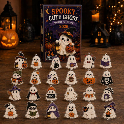 Spooky Cute Ghost 2026 Advent Calendar Ghost Lover Merch Cute Halloween Decor Gift