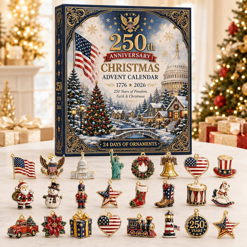 America 250th Advent Calendar 2026 Patriotic USA Merch 1776 2026 Keepsake Gift Decor