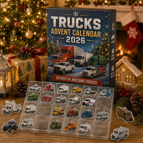 Christmas Truck 2026 Advent Calendar Truck Lover Merch Christmas Countdown Gift
