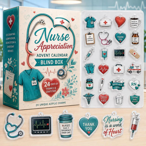 Nurse Appreciation 2026 Advent Calendar RN Medical Worker Merch Nurse Holiday Xmas Gift