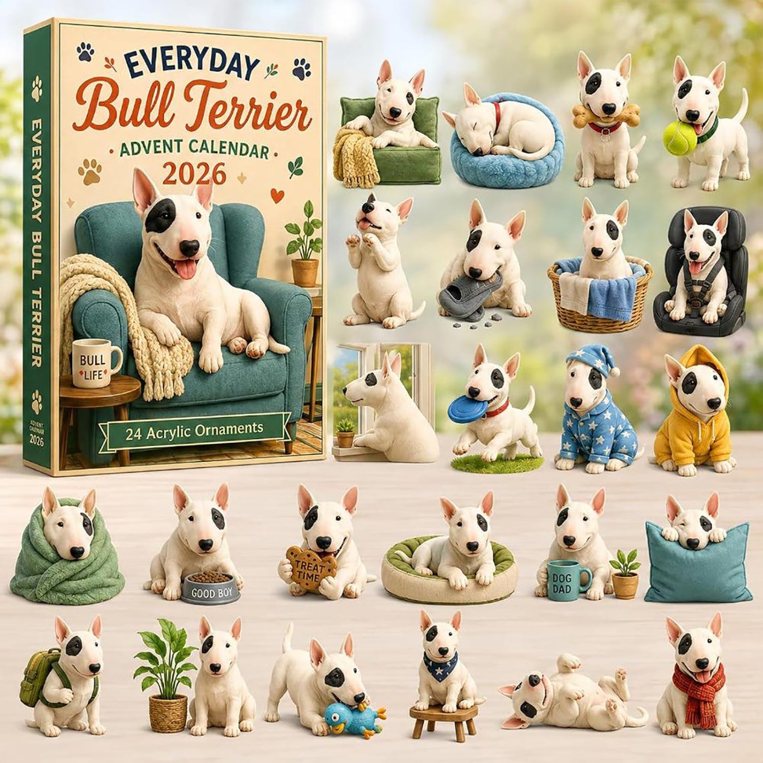 Bull Terrier Dog 2026 Advent Calendar Dog Owner Merch Breed Collector Gift