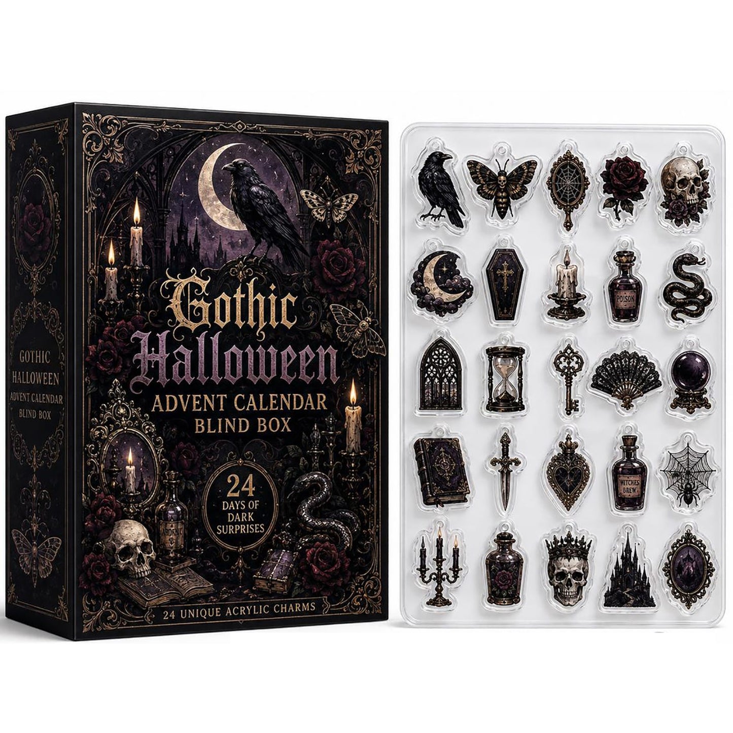 Gothic Halloween Advent Calendar Dark Spooky Merch Goth Xmas Gift