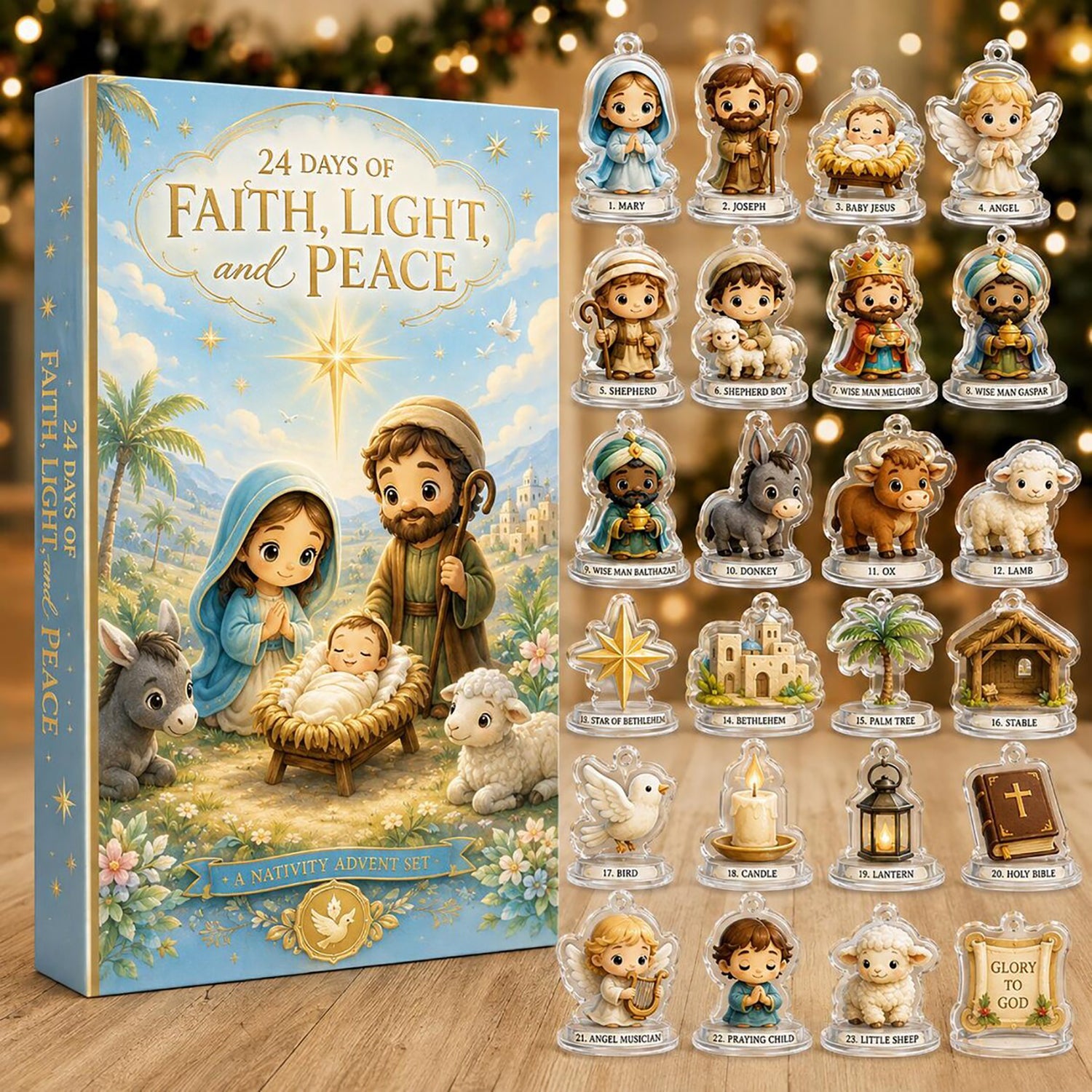 Nativity Christian 2026 Advent Calendar Bible Jesus Merch Religious Holiday Gift