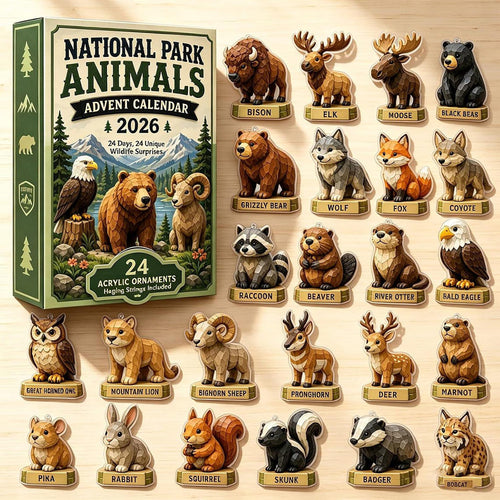 National Park Animals 2026 Advent Calendar Nature Lover Merch Family Holiday Decor Gift