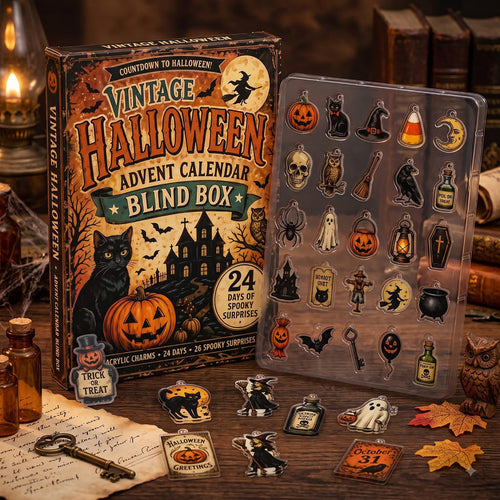 Vintage Halloween 2026 Advent Calendar Retro Pumpkin Merch Ideas Gift