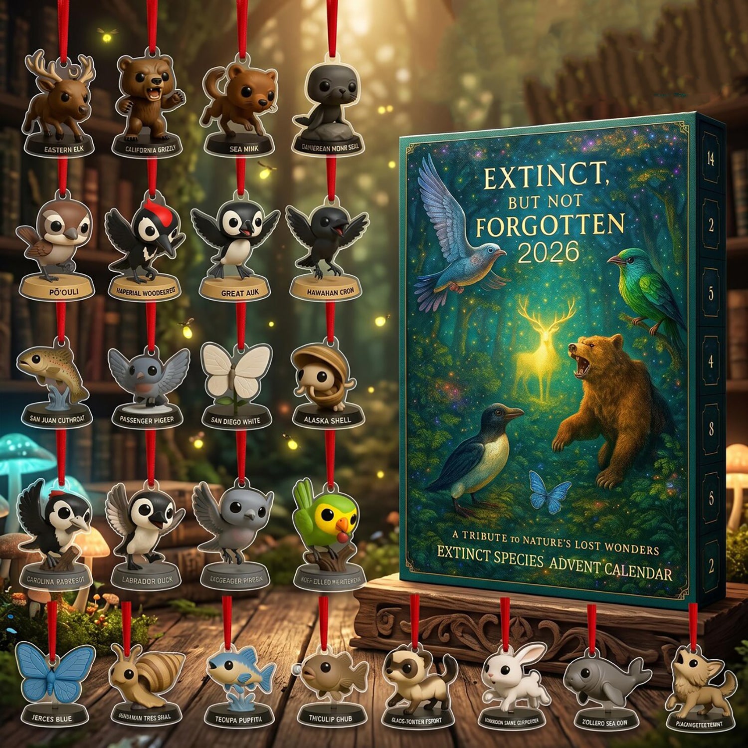 Extinct Species Dinosaur 2026 Advent Calendar Science Lover Merch Prehistoric Discovery Gift