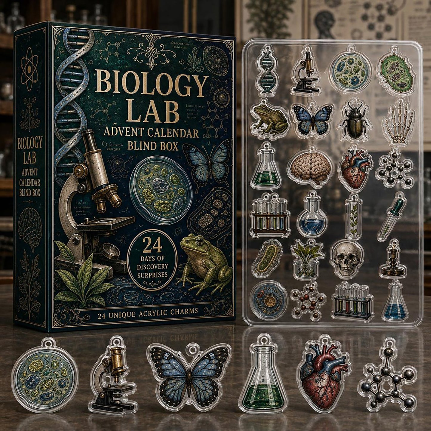 Biology Science 2026 Advent Calendar Biologist Lover Merch Science Teacher Xmas Gift